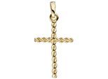 Kreuzanhänger JOBO "Anhänger Kreuz", gold (gelbgold 333), Schmuckanhänger, Damen, Gelbgold 333, 333 Gold