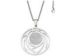 Kette mit Anhänger JOBO, silber (edelstahlfarben), Halsketten, Damen, Edelstahl, L: 80, rund Edelstahl 80 cm