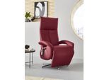 TV-Sessel SIT & MORE "Tycoon mit Kopfteilverstellung und 360 Drehfunktion", rot (feuerrot), B:74cm H:117cm T:85cm, Sessel, wahlweise manuell oder elektrischer Funktion, auch mit Akku (kabellos)