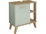 Waschbeckenunterschrank SAPHIR "Quickset 963 Unterbeckenschrank, Salbei Nachbildung, 1 Tür", braun (riviera eiche, salbei nachbildung), B:60,5cm H:65cm T:33cm, Holzwerkstoff, Schränke, Waschbeckenunterschrank, Waschbeckenschrank inkl. Türdämpfer, 60,5 cm breit, ohne Waschbecken