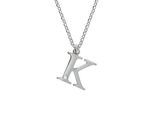 Kette mit Anhänger DIAMONDS BY ELLEN K. "Silber 925 mit 1x Diamant 0,008ct. Buchstabe K", weiß, Halsketten, Damen, 45+3cm, 0,01, Silber 925 (Sterlingsilber), L: 48 B: 12mm, glänzend, B:12mm