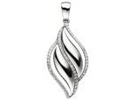 Kettenanhänger JOBO "Anhänger mit 63 Zirkonia", silber (silber 925, weiß), Schmuckanhänger, Damen, Silber 925 (Sterlingsilber), Kettenanhänger, 925 Silber