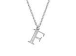 Kette mit Anhänger DIAMONDS BY ELLEN K. "Silber 925 mit 1x Diamant 0,008ct. Buchstabe F", weiß, Halsketten, Damen, 45+3cm, 0,01, Silber 925 (Sterlingsilber), L: 48 B: 12mm, glänzend, B:12mm