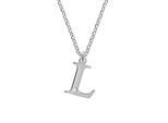 Kette mit Anhänger DIAMONDS BY ELLEN K. "Silber 925 mit 1x Diamant 0,008ct. Buchstabe L", weiß, Halsketten, Damen, 45+3cm, 0,01, Silber 925 (Sterlingsilber), L: 48 B: 12mm, glänzend, B:12mm