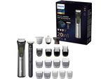 Multifunktionstrimmer PHILIPS "Series 9000 MG9553/15", silber (.), HaarschneiderB:19cm H:23cm T:7cm, All-in-One Trimmer, 20-in-1 für Gesicht, Körper und Kopfhaare, B:19cm H:23cm T:7cm