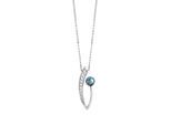 Kette mit Anhänger ZEEME "Silber 925 rhodiniert mit schwarzer Perle & Zirkonia weiß", weiß, Halsketten, Damen, 42/45cm, Silber 925 (Sterlingsilber), L: 45 B: 9mm, glänzend, B:9mm