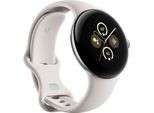Smartwatch GOOGLE "Pixel Watch 2 WiFi", silber (silber, porcelain), Smartwatches