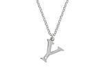Kette mit Anhänger DIAMONDS BY ELLEN K. "Silber 925 mit 1x Diamant 0,008ct. Buchstabe Y", weiß, Halsketten, Damen, 45+3cm, 0,01, Silber 925 (Sterlingsilber), L: 48 B: 12mm, glänzend, B:12mm