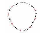 Collierkettchen DEMARIE "Edelstahl Onyx Acryl Kristall", bunt (mehrfarbig), Halsketten, Damen, 45cm, Edelstahl, L: 45, glänzend