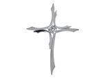 Kettenanhänger JOBO "Anhänger Kreuz", silber (silber 925, weiß), Schmuckanhänger, Damen, Silber 925 (Sterlingsilber), Kettenanhänger, 925 Silber mit 1 Zirkonia