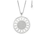 Kette mit Anhänger JOBO, silber (edelstahlfarben), Halsketten, Damen, Edelstahl, L: 80, rund Edelstahl 80 cm