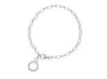 Charm-Armband "mit Schriftzug zum Einhängen von Charms, Silber 925" Gr. 19, silber, GIORGIO MARTELLO MILANO, Armbänder, Damen, 19cm, Silber 925 (Sterlingsilber), Charm-Armband
