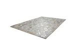 Fellteppich KAYOOM "Lavish 210 Lederteppich" Gr. 3, bunt (silberfarben, grau), B:120cm H:8mm L:170cm, Leder, Kuhfell, Teppiche, Patchwork-echtes Leder-Fell, Wohnzimmer