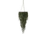 Winterliche Kunstpflanze CREATIV GREEN "Weihnachtsdeko", grün, H:110cm Ø:41cm, Kunststoff, Kunstpflanzen, Weihnachtsgirlande, Hängezweige mit Metallring Ø 41 cm, Rebenkranz und Aufhängung
