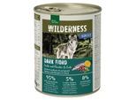 REAL NATURE WILDERNESS Nassfutter für Hunde Adult Dark Fjord, Lachs mit Rentier und Ente 6x800 g
