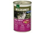 REAL NATURE WILDERNESS Nassfutter für Hunde Adult Wild Valley, Pferd und Rind 12x400 g