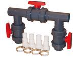 Bypass-Set KWAD "Bypass Kit D50", schwarz, B:5cm, Kunststoff, Absperrventile, für Wärmepumpen oder Salzanlagen