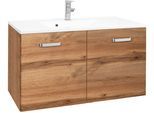 Waschtisch WELLTIME "Ravenna", braun (eichefarben, eichefarben), B:70cm H:54cm T:48cm, Waschtische