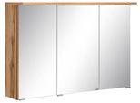 Spiegelschrank WELLTIME "Ravenna", braun (eichefarben), B:90cm H:68cm T:20cm, Holzwerkstoff, Schränke, Spiegelschrank, Breite 90 cm