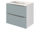Waschtisch WELLTIME "Matera", grün (gruen, weiß), B:60cm H:56cm T:47cm, Waschtische, Waschtisch, Breite 60 cm