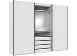 Schwebetürenschrank WIMEX "Magic by fresh to go", weiß, B:300cm H:236cm T:65cm, Schränke, Schwebetürenschrank, mit drehbarer Spiegeltür