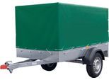 PKW-Anhänger STEMA "AN750-13 Set 80 cm und Zubehör", silber (silberfarben), KFZ-Anhänger, Tieflader ungebremst