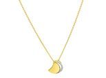 Kette mit Anhänger "375/- Gelbgold bicolor Zirkonia", gelb, FASCINATION BY ELLEN K., Halsketten, Damen, 45cm, Gold, L: 45 B: 10,5mm, glänzend, B:10,5mm