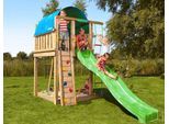 Spielturm JUNGLE GYM "Jungle Villa", beige (natur), Spieltürme, KinderB:170cm H:274cm T:392cm, Holzwerkstoff, BxTxH: 170x392x274 cm, B:170cm H:274cm T:392cm