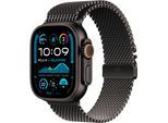 Smartwatch APPLE "Watch Ultra 2 (2024) GPS + Cellular", schwarz, Smartwatches, 49mm, Cellular, M, Milanaise, Topseller