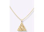 Kettenanhänger LADY, gold (gelbgold 375), Schmuckanhänger, Damen, Gelbgold 375, Kettenanhänger
