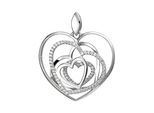 Herzanhänger JOBO "Anhänger Herz Herzen", silber (silber 925, weiß), Schmuckanhänger, Damen, Silber 925 (Sterlingsilber), 925 Silber mit 79 Zirkonia