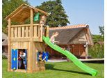 Spielturm JUNGLE GYM "Jungle Shelter Playhouse", beige (natur), Spieltürme, KinderB:176cm H:290cm T:378cm, Holzwerkstoff, BxTxH: 176x378x290 cm, B:176cm H:290cm T:378cm