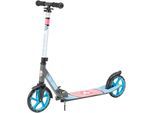 Cityroller STAR-SCOOTER, blau (blau, grau), RollerB:33cm L:98cm, mit abgesenktem XXL Trittbrett, B:33cm L:98cm