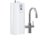 Untertisch-Trinkwassersystem STIEBEL ELTRON "Kochendwassergerät HOT 2.6 N Premium + 3in1 b gebürstet", weiß, Wasserbereitergeräte, Set mit Heißwassergerät und speziellem Wasserhahn für die Küche
