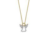 Kette mit Anhänger JULIE JULSEN "925/- Sterling Silber vergoldet mit Anhänger Engel", gelb, Halsketten, Damen, 42cm, Silber 925 (Sterlingsilber), L: 42, glänzend