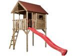 Spielhaus WEKA "Tabaluga Kinderstelzenhaus 815", beige (natur), Spielhäuser, KinderB:375cm H:332cm T:235cm, Holzwerkstoff, Spielhaus, BxTxH: 375x235x332 cm, B:375cm H:332cm T:235cm