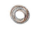 Kettenanhänger JOBO "Anhänger mit 44 Zirkonia", rosa (roségoldfarben, weiß), Schmuckanhänger, Damen, Silber 925 (Sterlingsilber), Kettenanhänger, 925 Silber bicolor roségold vergoldet