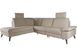 Ecksofa ALINA, beige (beige gba 2), B:267cm H:118cm T:210cm, Struktur GBA (100% Polyester), Sofas, inkl. Kopfstützen, wahlweise mit Relaxfunktion, Breite: 267 cm