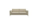 2,5-Sitzer FLEXLUX "Fiore, super Sitzkomfort durch Kaltschaum", beige (sandy beige), B:196cm H:85cm T:92cm, 100% Polyester, Sofas, breite Armlehnen, Füße Alu+ Eiche
