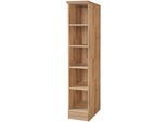 Regal KOCHSTATION "KS-Wien", braun (wotaneiche), B:30cm H:165cm T:60cm, Holzwerkstoff, Regale, Regal, 30 cm breit, mit Fächern