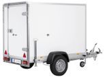 PKW-Anhänger STEMA "P-Box 1300", silber (weiß), KFZ-Anhänger, Tieflader Kofferanhänger, gebremst