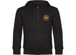 multifanshop Kapuzen Sweatshirt Jacke - Deutschland - Adler Retro Gold - Druck gold metallic - Sweat