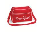 multifanshop Retrotasche - Frankfurt - Schriftzug - Druck weiß - Tasche