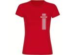 multifanshop Damen T-Shirt - Mainz - Streifen - Druck weiß - Frauen