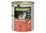 REAL NATURE WILDERNESS Nassfutter für Hunde Adult Great Outback, Kaninchen, Känguru und Rind 6x800 g