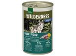 REAL NATURE WILDERNESS Nassfutter für Hunde Adult Dark Fjord, Lachs mit Rentier und Ente 6x400 g