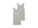 TOM TAILOR Herren Tanktops mit Rippstruktur im 2er-Pack, grau, Uni, Gr. M