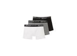 TOM TAILOR DENIM Herren Boxershorts im 3er-Pack, grau, Uni, Gr. M