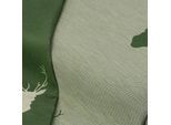 Jacquard "Hirsch", trachtengrün/natur