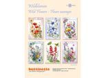 3D-Bastelmappe "Wildblumen", für 6 Karten